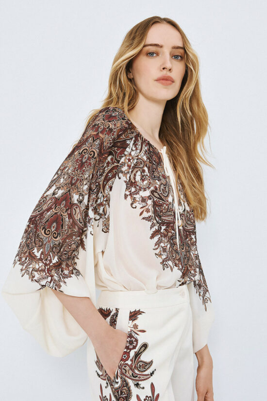 Access Fashion μπλούζα εμπριμέ με δέσιμο