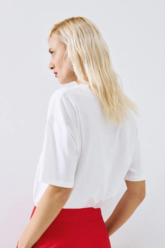 Access Fashion t-shirt με κέντημα