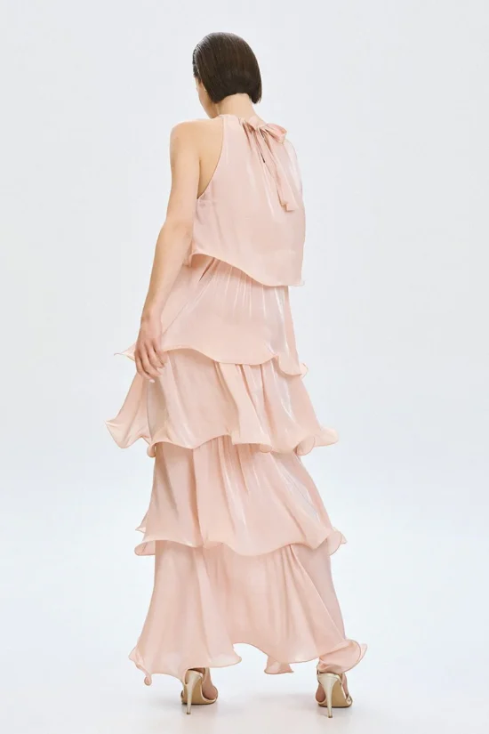 Access Fashion φόρεμα halter με βολάν και λουλούδι