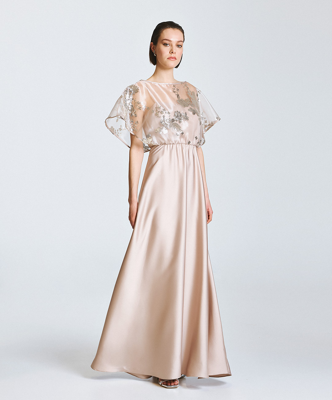 Access Fashion φόρεμα μάξι σατέν με παγιέτα