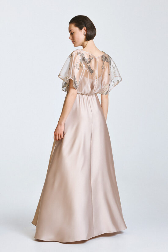 Access Fashion φόρεμα μάξι σατέν με παγιέτα