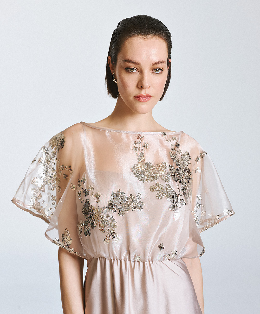 Access Fashion φόρεμα μάξι σατέν με παγιέτα