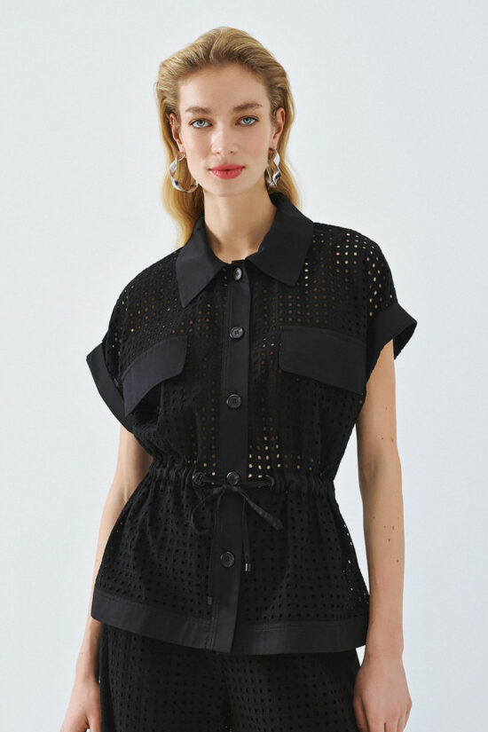 Access Fashion πουκάμισο διάτρητο με κορδόνια