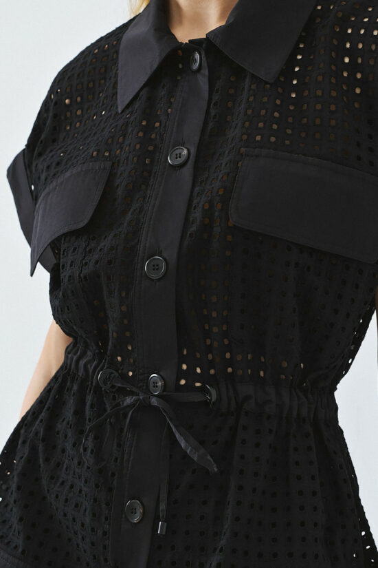 Alternative view of Access Fashion πουκάμισο διάτρητο με κορδόνια