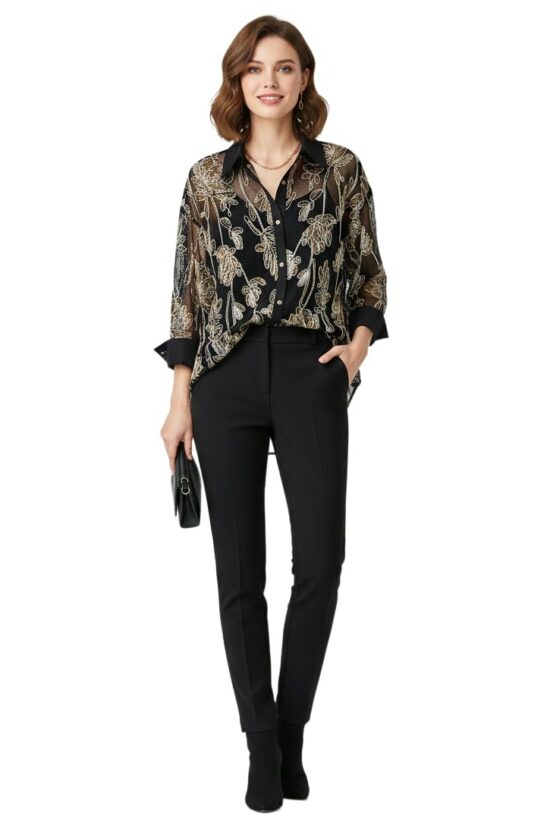 Πουκάμισο oversized embroidered