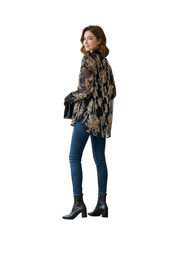 Πουκάμισο oversized embroidered