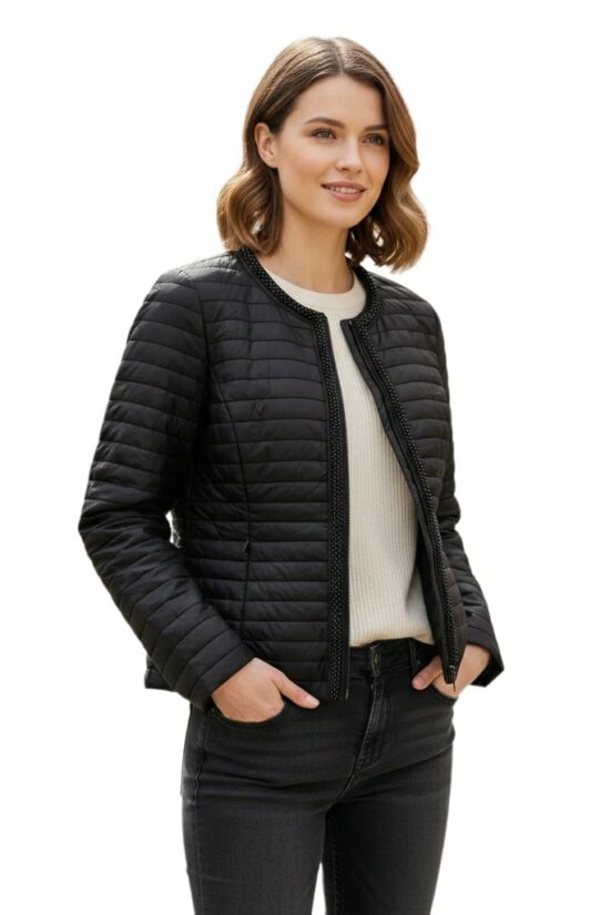 Μπουφάν καπιτονέ με λεπτομέρεια πέρλα