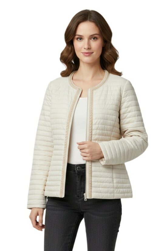 Μπουφάν καπιτονέ με λεπτομέρεια πέρλα