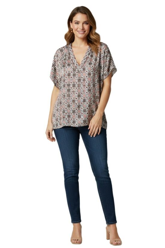 Forel μπλούζα εμπριμέ satin