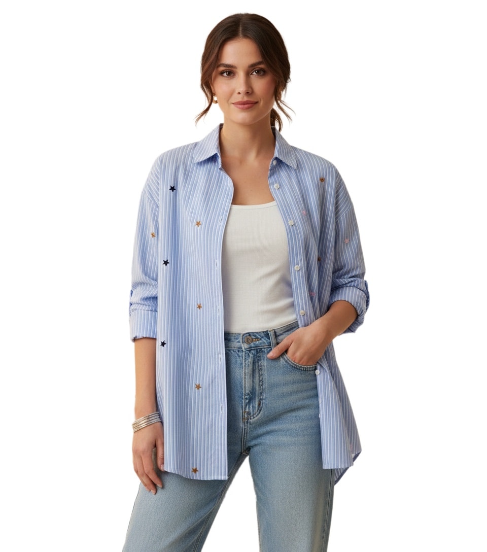 Πουκάμισο ριγέ αστέρια