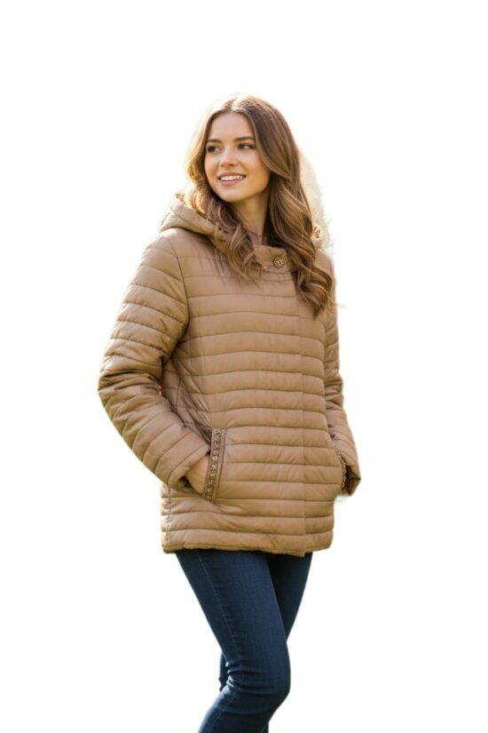 Μπουφάν καπιτονέ με λεπτομέρεια πέρλα