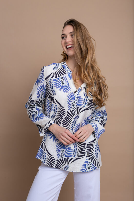 Open Fashion πουκαμίσα με tropical σχέδιο