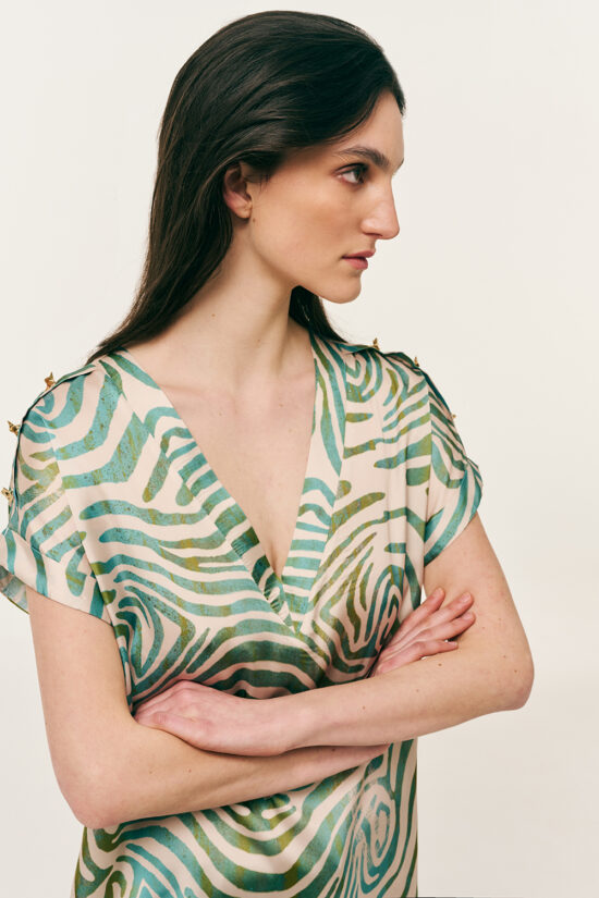 Forel μπλούζα εμπριμέ satin