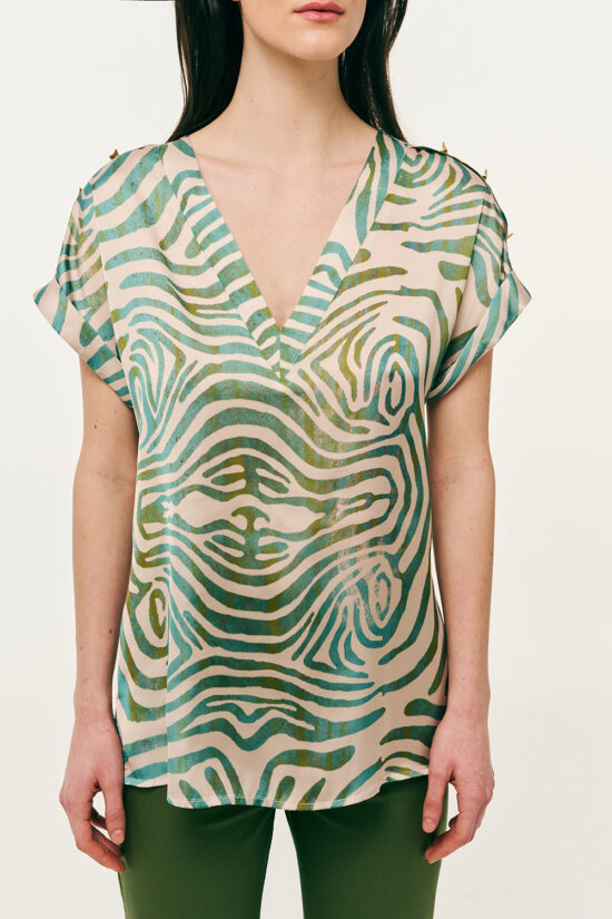 Forel μπλούζα εμπριμέ satin