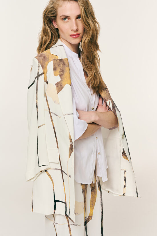 Forel σακάκι εμπριμέ μονόκουμπο