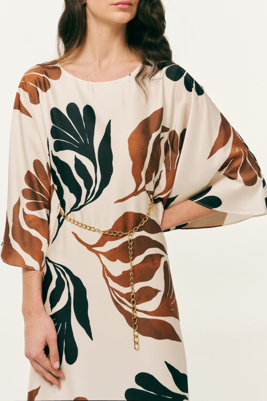 Forel φόρεμα satin με αλυσίδα