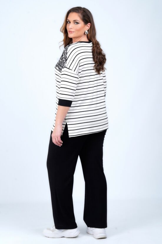 Dina μπλούζα με τύπωμα δαντέλα