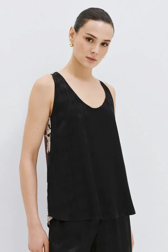 Access Fashion τοπ ζακάρ με φαρδιά τιράντα