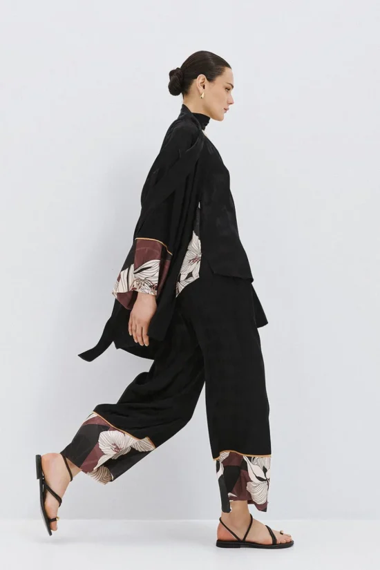 Access Fashion παντελόνα ζακάρ σατέν