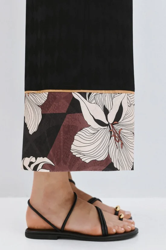 Access Fashion παντελόνα ζακάρ σατέν