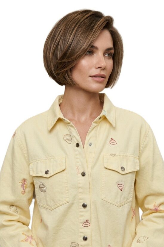 Πουκάμισο denim oversized με κέντημα