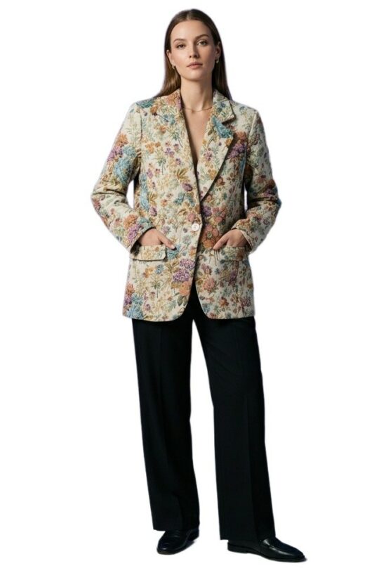 Σακάκι oversized μπροκάρ