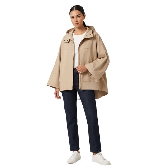 Τζάκετ oversized με κουκούλα