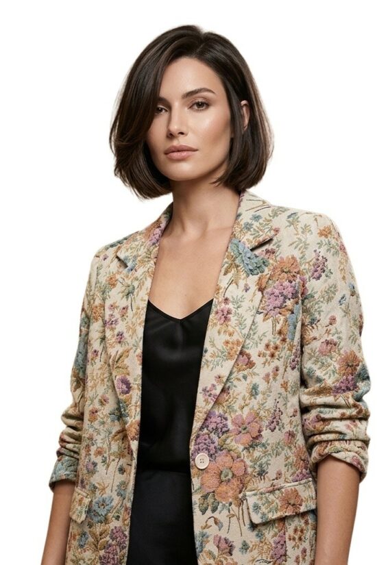 Σακάκι oversized μπροκάρ