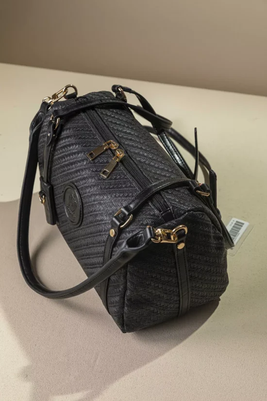 Fragola τσάντα ώμου με υφή ψάθας