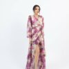 Open Fashion φόρεμα μάξι κρουαζέ με floral σχέδιο