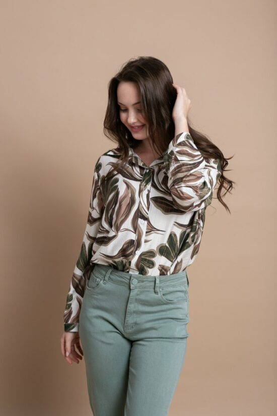 Open Fashion πουκαμίσα με tropical print