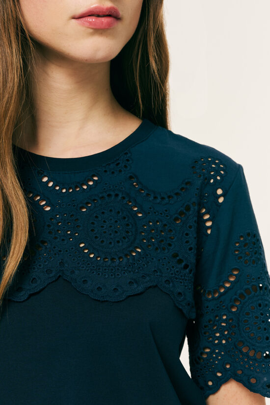 Forel μπλούζα βαμβακερή με διάτρητο σχέδιο