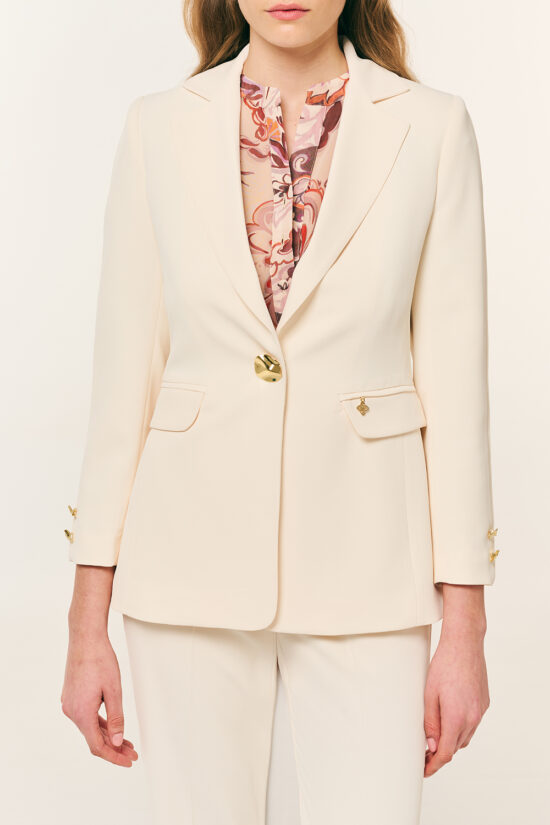 Forel κουστούμι κρεπ μεσάτο μονόκουμπο