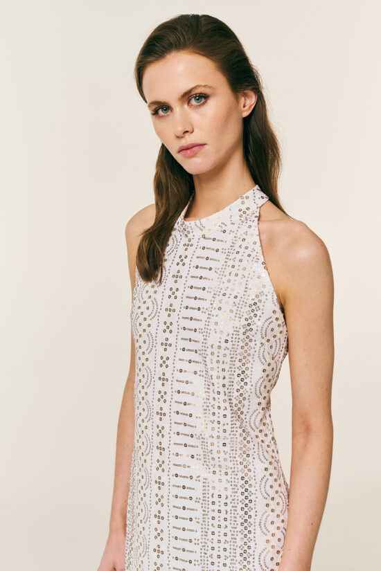 Forel φόρεμα κεντητό με πούλιες