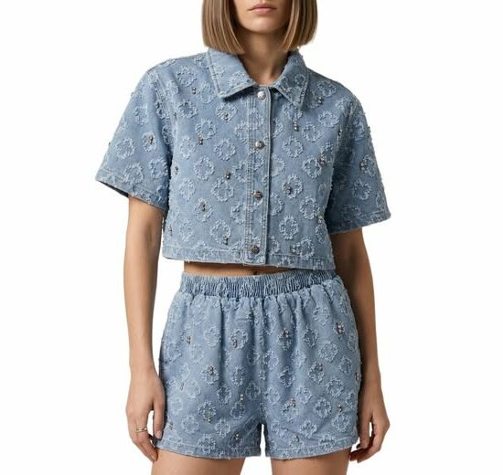 Denim σετ με στρας