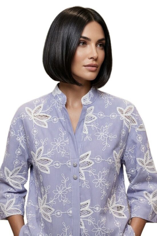 Forel πουκάμισο ριγέ με κέντημα