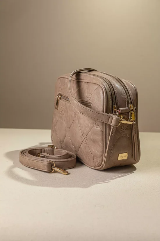 Fragola καπιτονέ τριθέσια τσάντα χειρός