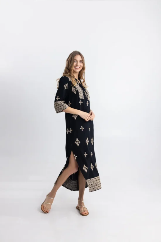 Open Fashion φόρεμα με ethnic κέντημα