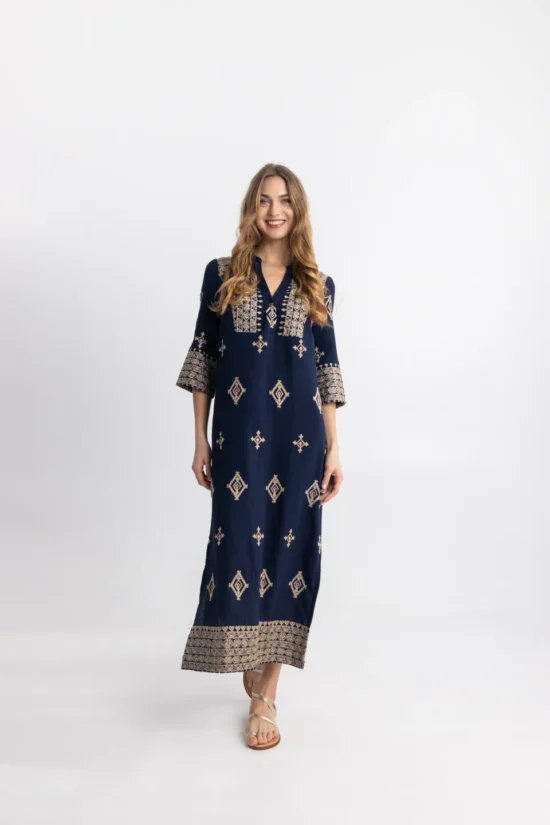 Open Fashion φόρεμα με ethnic κέντημα