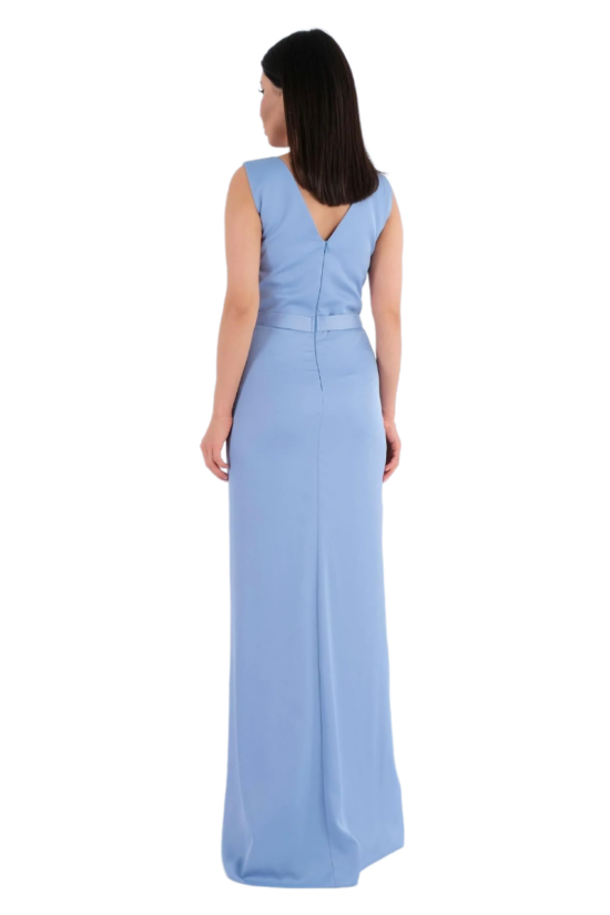 Φόρεμα maxi half πλισέ