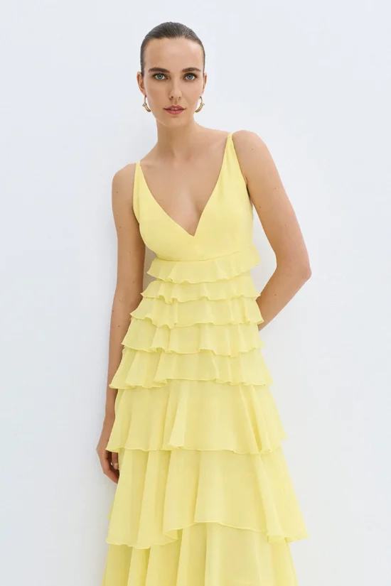 Access Fashion φόρεμα μάξι με βολάν