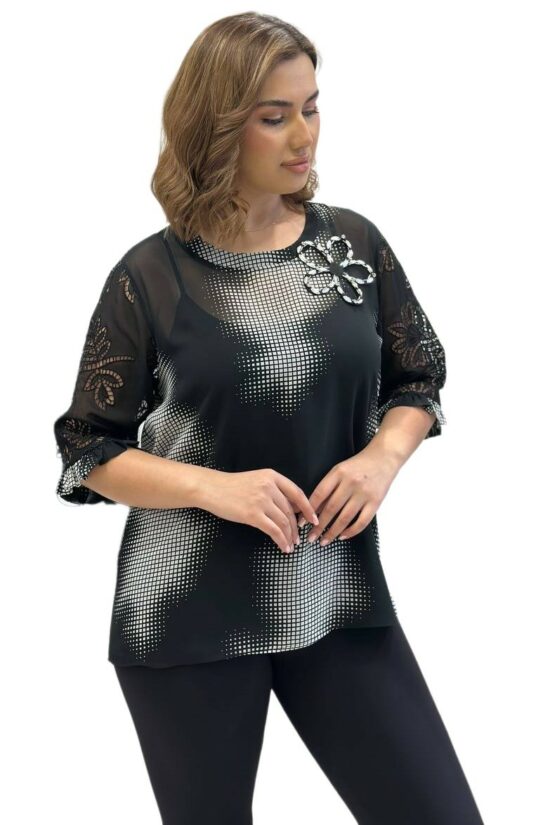 Μπλούζα με broderie λεπτομέρειες