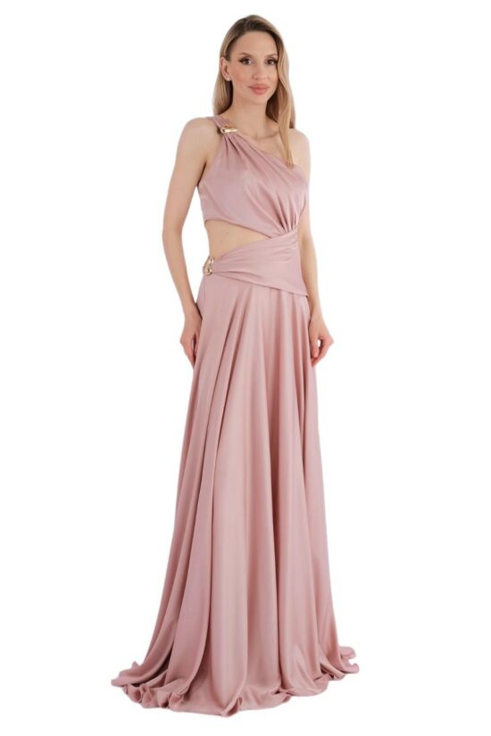 Φόρεμα maxi satin ένας ώμος Γυναικεία ρούχα Forel Access Fashion Open Fashion Derpouli | Prive Fashion Boutique Φόρεμα maxi satin ένας ώμος
