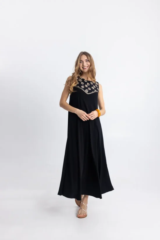 Open Fashion φόρεμα με κυκλικά χρυσά σχέδια Γυναικεία ρούχα Forel Access Fashion Open Fashion Derpouli | Prive Fashion Boutique Open Fashion φόρεμα με κυκλικά χρυσά σχέδια