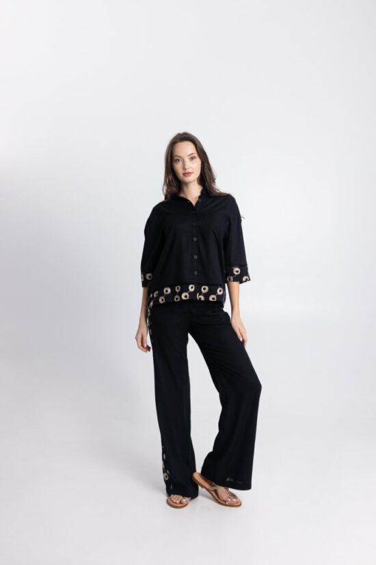 Open Fashion σετ με διακοσμητικές χρυσές λεπτομέρειες