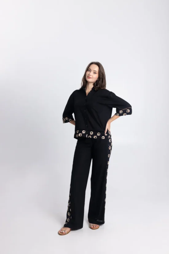 Open Fashion σετ με διακοσμητικές χρυσές λεπτομέρειες